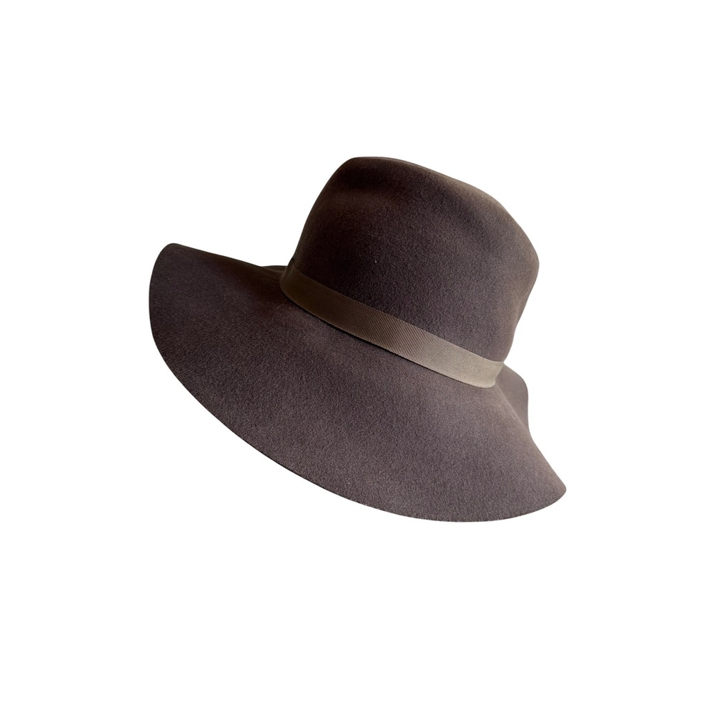 Tommy Bahama Hat Brown Wool Floppy Wide Brim Pineapple Accent Adjustable OS
